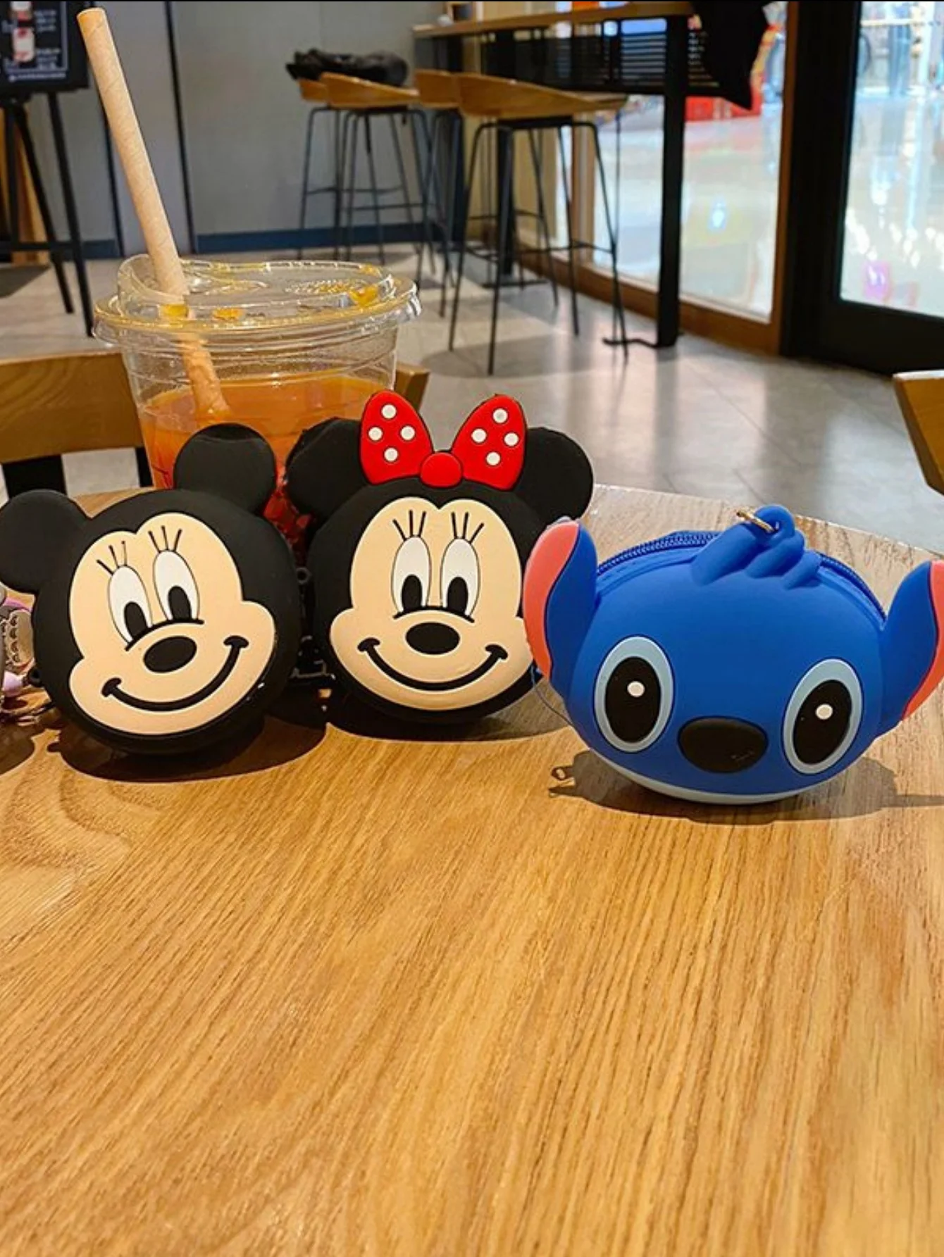 1 قطعة ميكي ميني ماوس حقيبة كروسبودي للنساء الكرتون الشكل ميني ميكي لطيف هلام السيليكا الكتف مفتاح سلسلة حقيبة الملحقات