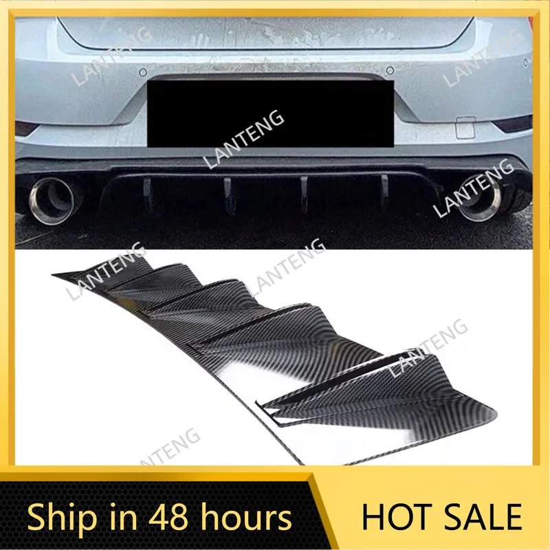 

Задний диффузор автомобиля Shark 10, бампер, крыло, сплиттер, спойлер для подбородка, губа для гольфа MK7.5 GTI, защита тела, черный