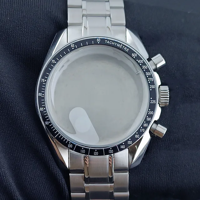 39.7mm vk63 etui na zegarek Zegarki męskie metalowe etui FIT VK63 etui na zegarek akcesoria do zegarków części do zegarków Pasuje do paska 20mm Pudełko na zegarek