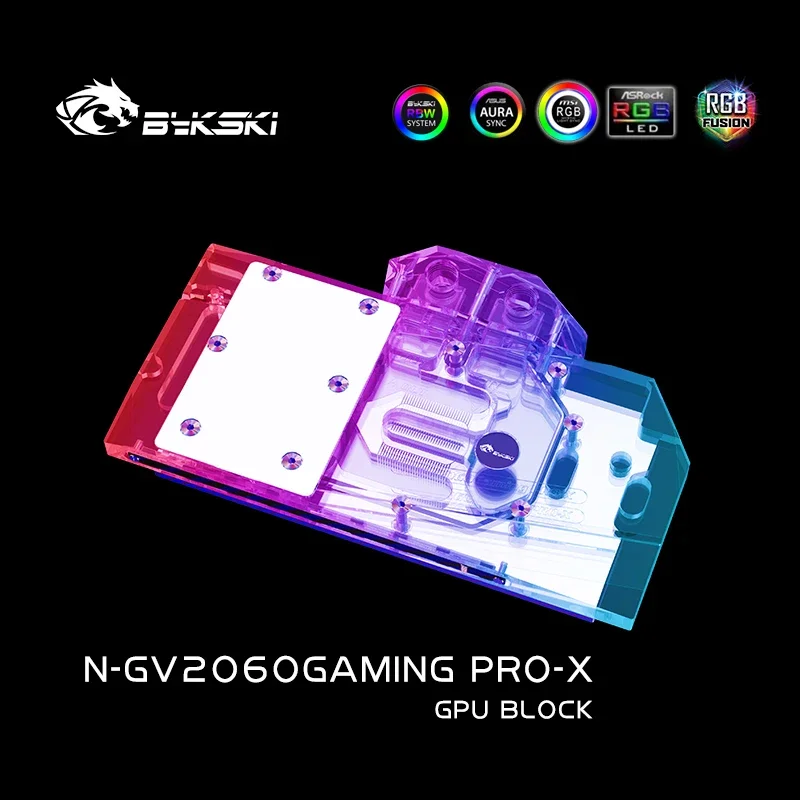 Imagem -06 - Bykski-gaming Pro-x N-gv2060gaming Bloco de Água Gpu para Gigabyte Rtx 2060 1660ti 1660 Gaming oc Pro Placas de Vídeo 6g Refrigerador Líquido Vga