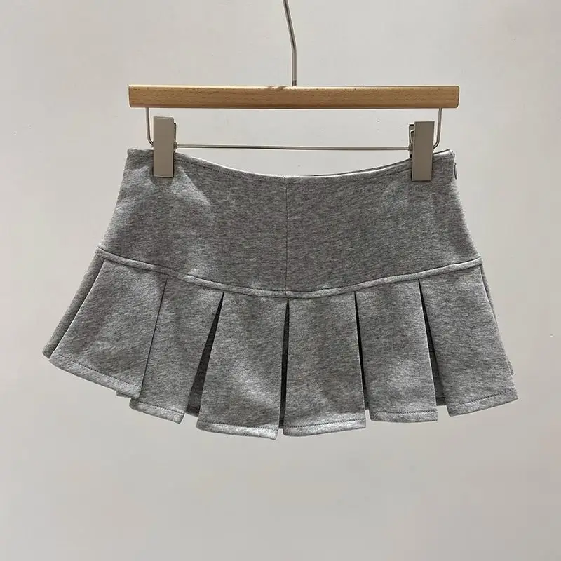2026 Summer New Y2k Low-rise Mini A-shaped Skirt Women's Summer Spice Girl Pleated Skirt