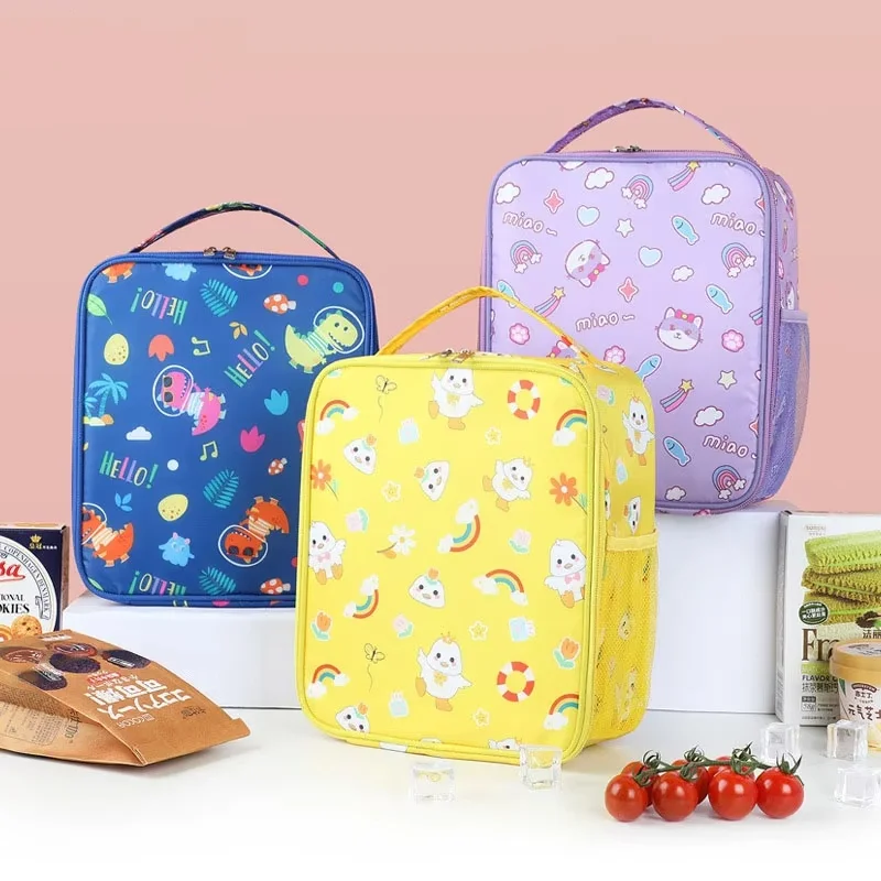 Students Aluminum oil Thickened Handheld Lunch Bag Insulated Thermal Food Picnic Storage Heat Preservation Beto Bag