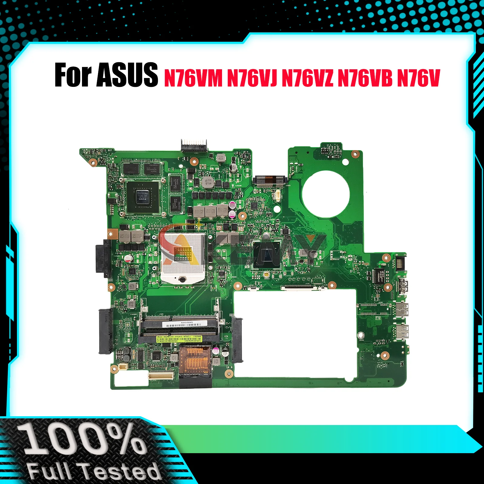 

N76VJ Laptop Motherboard For ASUS Vivobook N76VM N76VB N76VZ N76VJ N76V N76VV Notebook Mainboard 100% tests OK fast shipping stk