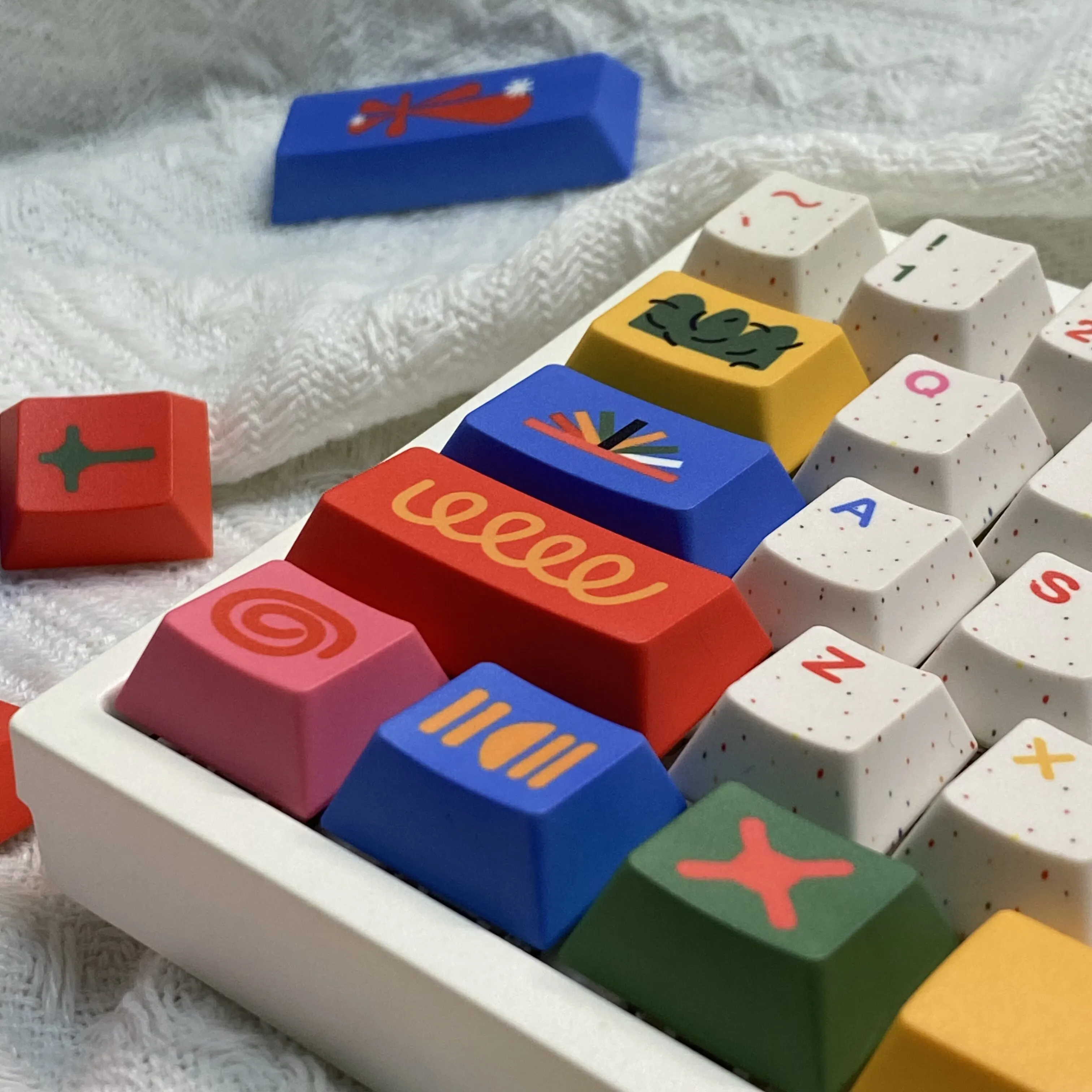 Motif PBT Keycaps Cherry Profile 5-Sided Dye-Sublimation Custom Keycap Set for MX Mechanical Keyboards