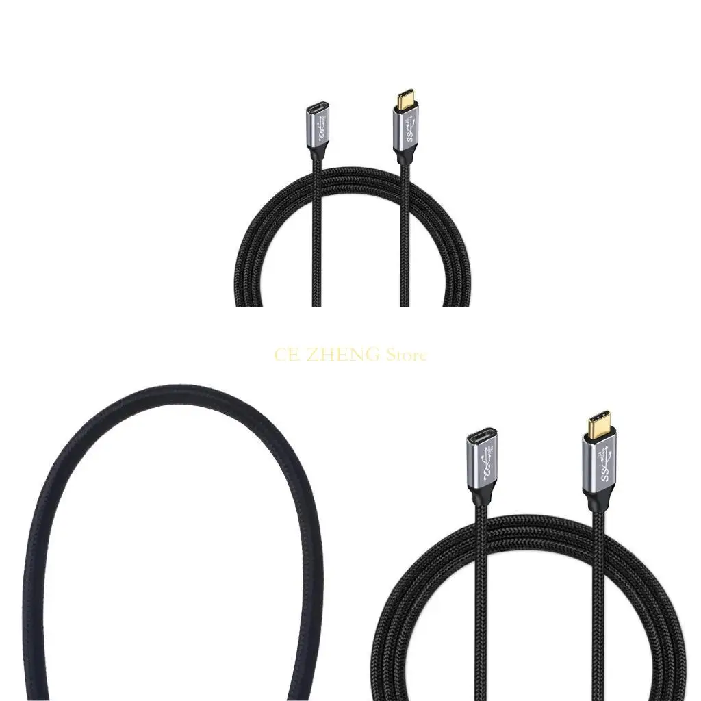 

E56B Type C Extender Cable USB C Extension Cord 100W Male to FemaleCharging Data Line