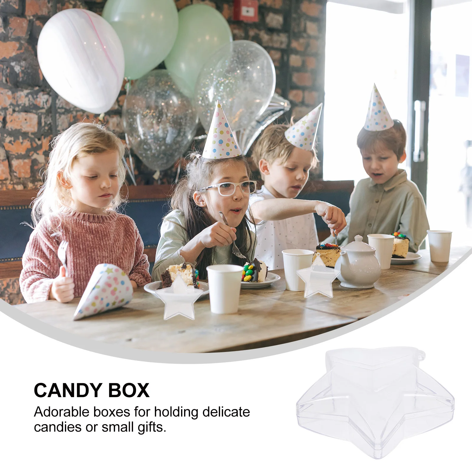 

10pcs Pentacle Candy Boxes Creative Plastic Gift Boxes For Christmas Wedding Party Home Decoration Present Storage Container