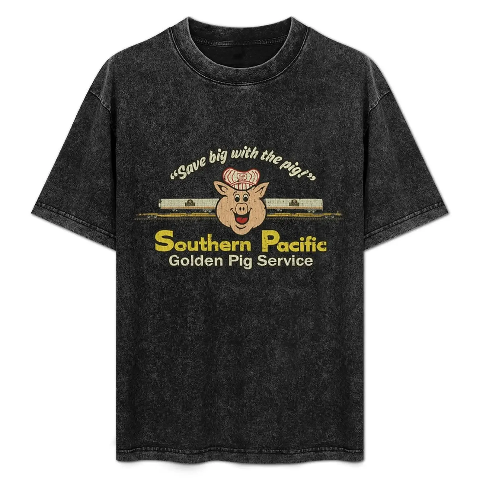 

Southern Pacific Golden Pig Service 1980 T-Shirt oversized t shirt custom t-shirts hippie clothes men clothings