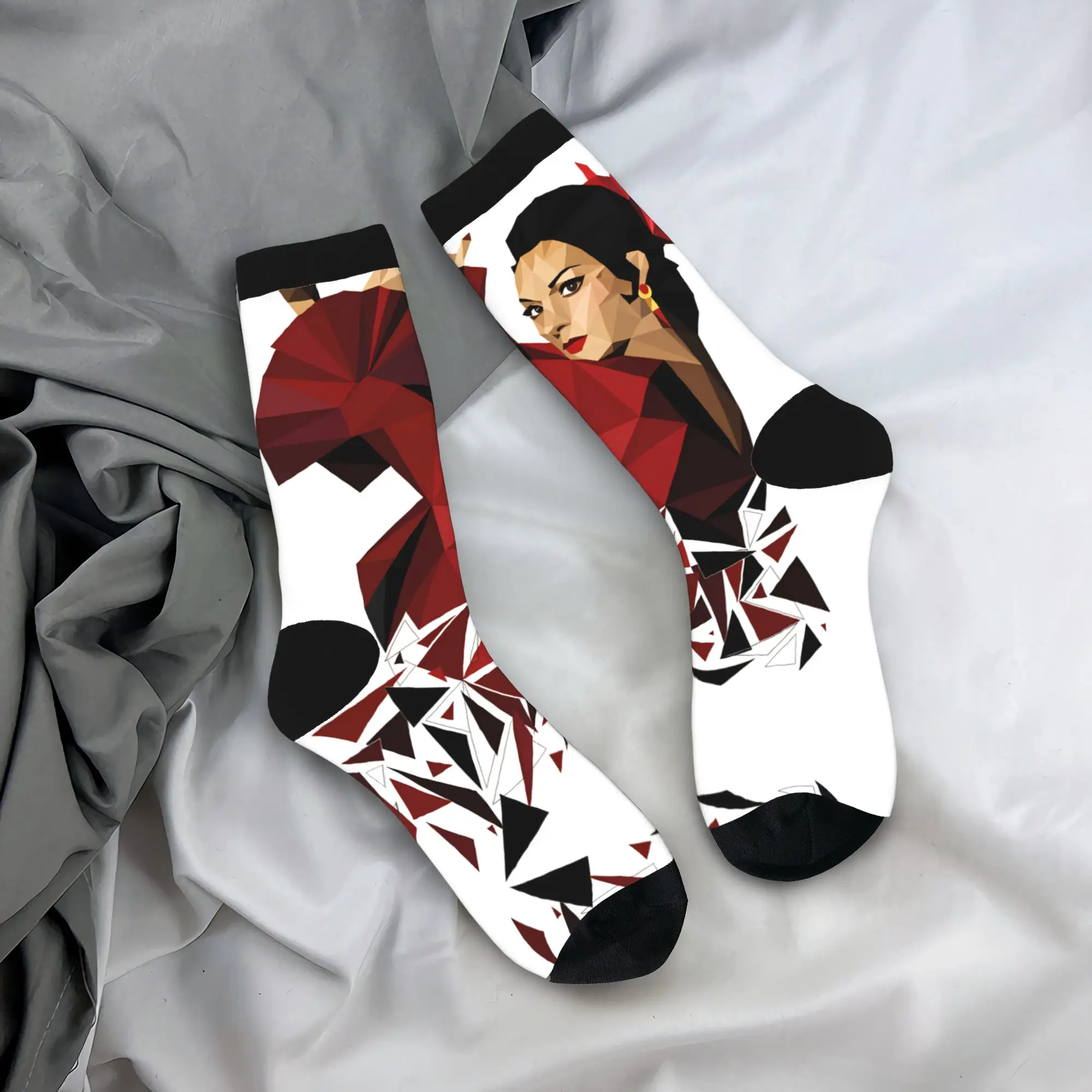 

Lola Flores Pop Art Socks Funny Stockings Men Warm Soft Running Sports Socks Autumn Printed Anti Skid Socks