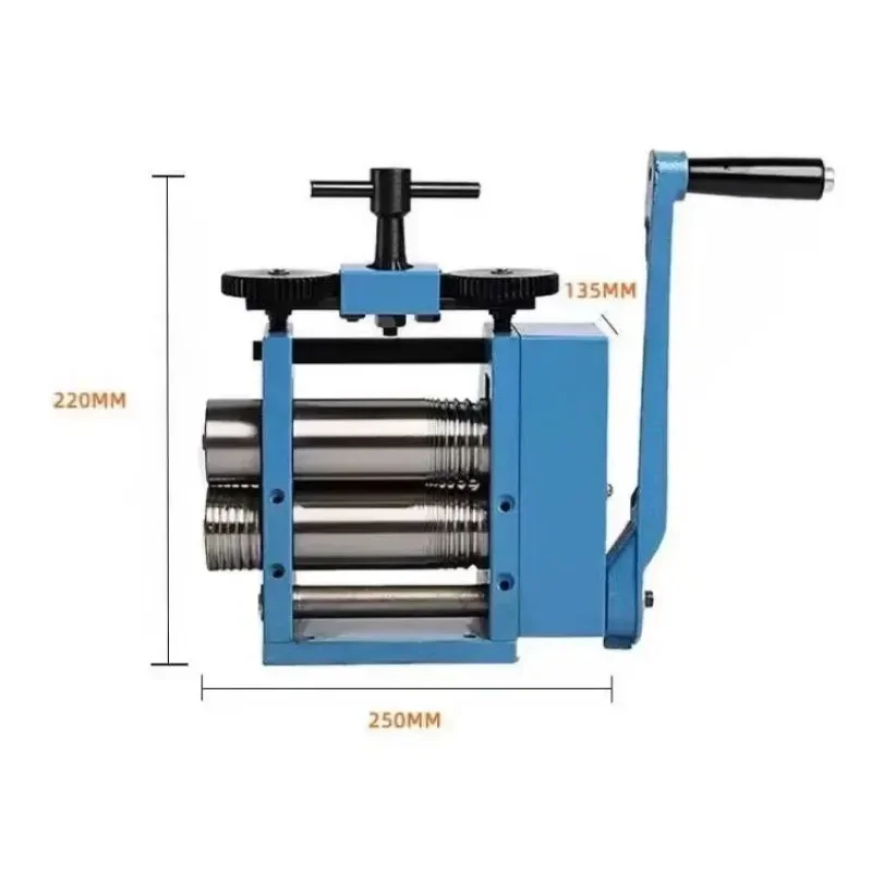 Manual Jewelry Rolling Mill Machine Semicircle Jewelry Press for Cold Rolling Metal Nuggets Pressing Jewelry Making Tools