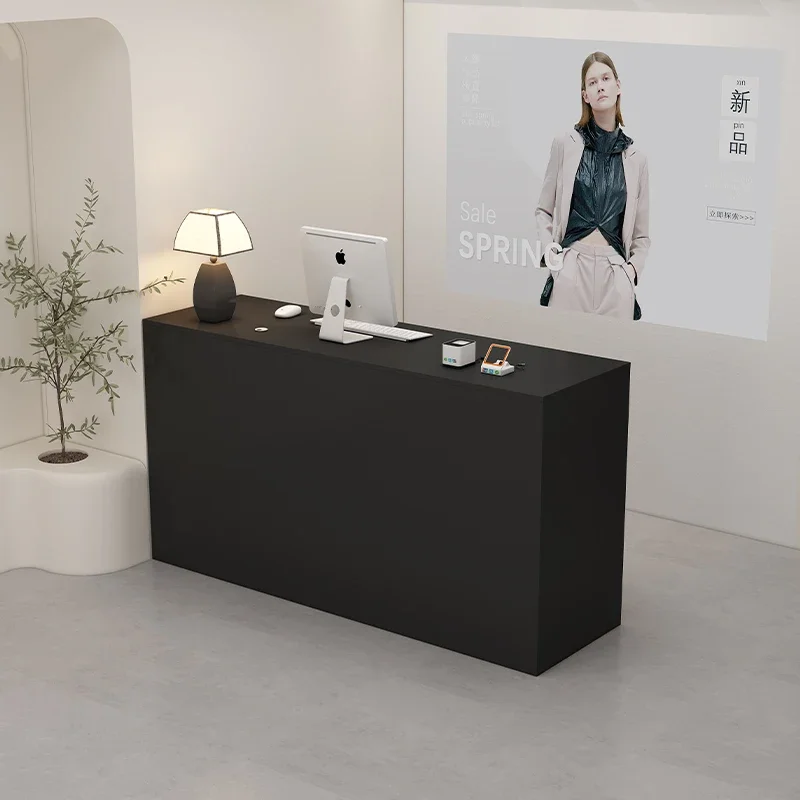 Simple Modern Reception Desk France Outfit Shop Originality Shopping Center Counter Commercial Furniture Réception Et Table FYRD