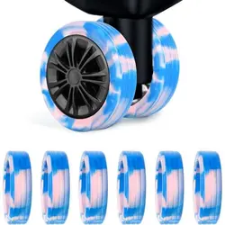 4 Pcs Silicone Luggage Wheels Protector Reduce Noise Suitcase Parts Travel Luggage Caster Shoes Thickened Reduce Wheel Wear