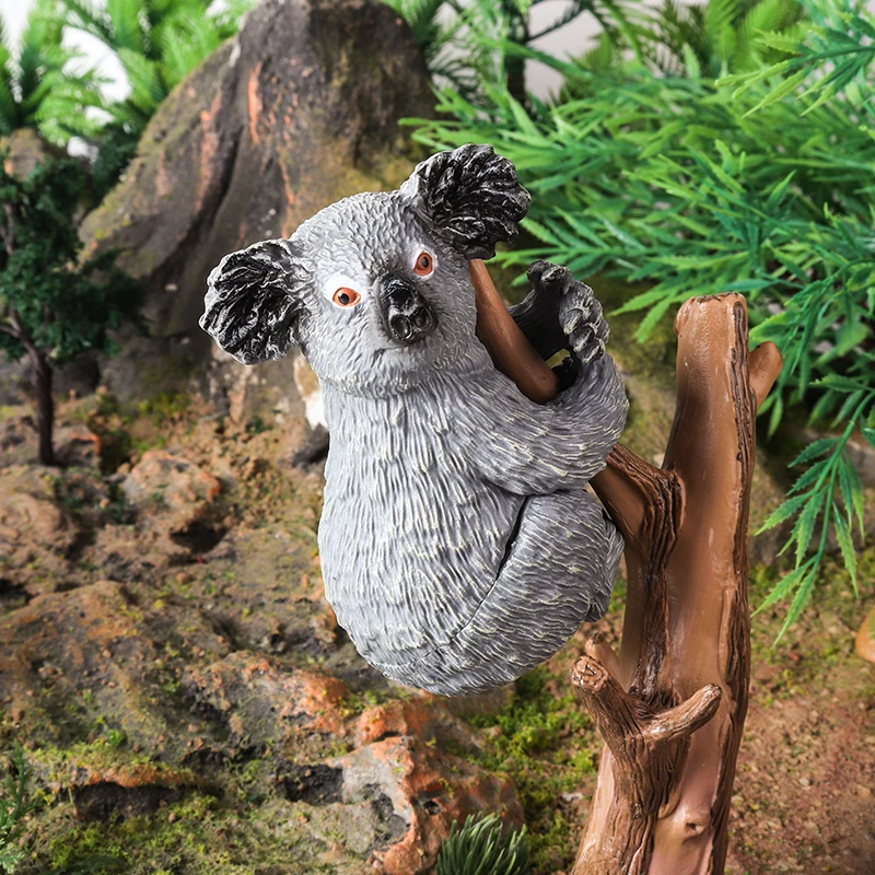 Oenux, 6 uds., animales salvajes australianos clásicos, canguro, Koala, Cassowario, modelo de figura de acción, juguete educativo, regalo para niños