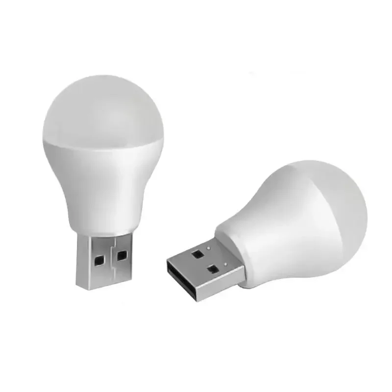 USB Plug Lamp Computer Mobile Power Charging USB Small Book Lamps LED Eye Protection Reading Light Small Round Light Night Light