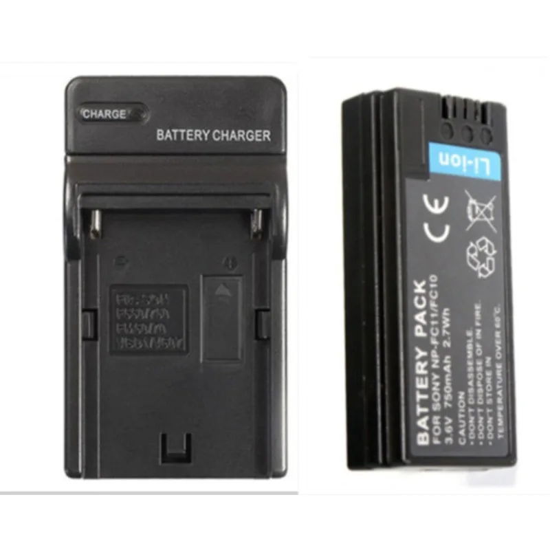 NP-FC10 FC11Kamera-Akkuladegerät für Sony DSC-FX77 DSC-P10L DSC-P8 SC-P2 P3 P5 P7 P8 P10 P12 V1 F77 Digitalkamera 3,6 V 750 mAh