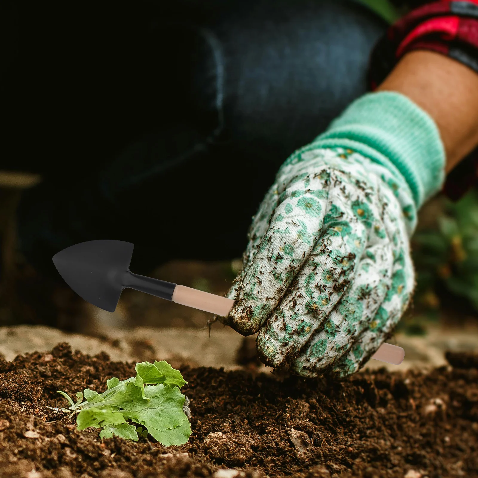 

10Sets Small Garden Tools Kit Wooden Handle Handheld Trowel Shovel Rake for Efficient Indoor Outdoor Gardening Portable