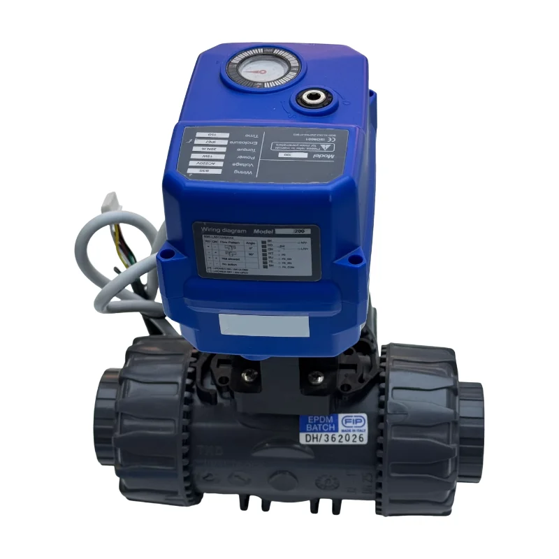 Electric Ball Valve Actuator Industrial Gas Water Control PVC Body Low Current CE Approved OEM IP67 Protection