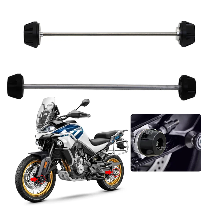 

For CFMOTO 800NK 800MT 2021-2025 Front&Rear Fork Axle Wheel Crash Sliders Swingarm Spool 800 NK MT MT-X Falling Protect Guard