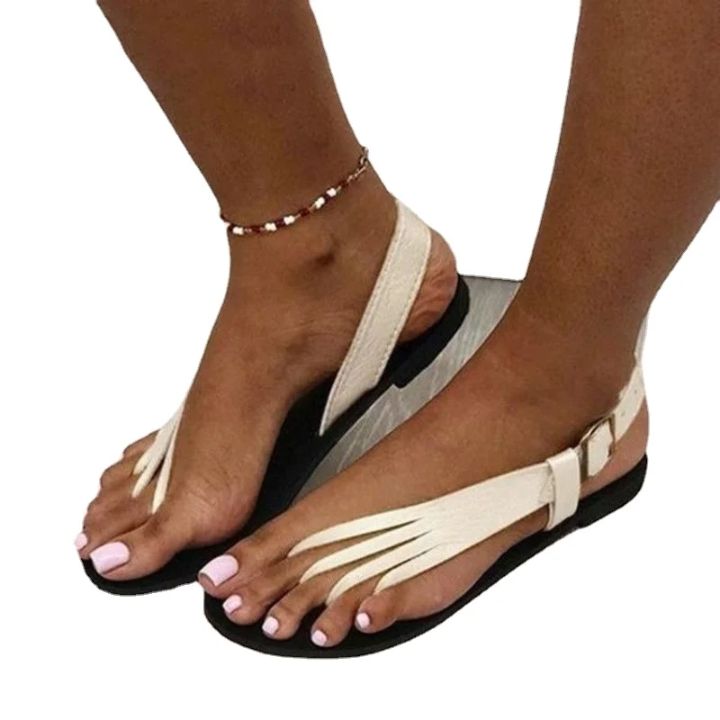 2024 Summer New Women\'s Flat Sandals Fashion Outdoor Beach Shoes Weird Open Toe Leisure Sandały dla kobiet Zapatillas De Mujer