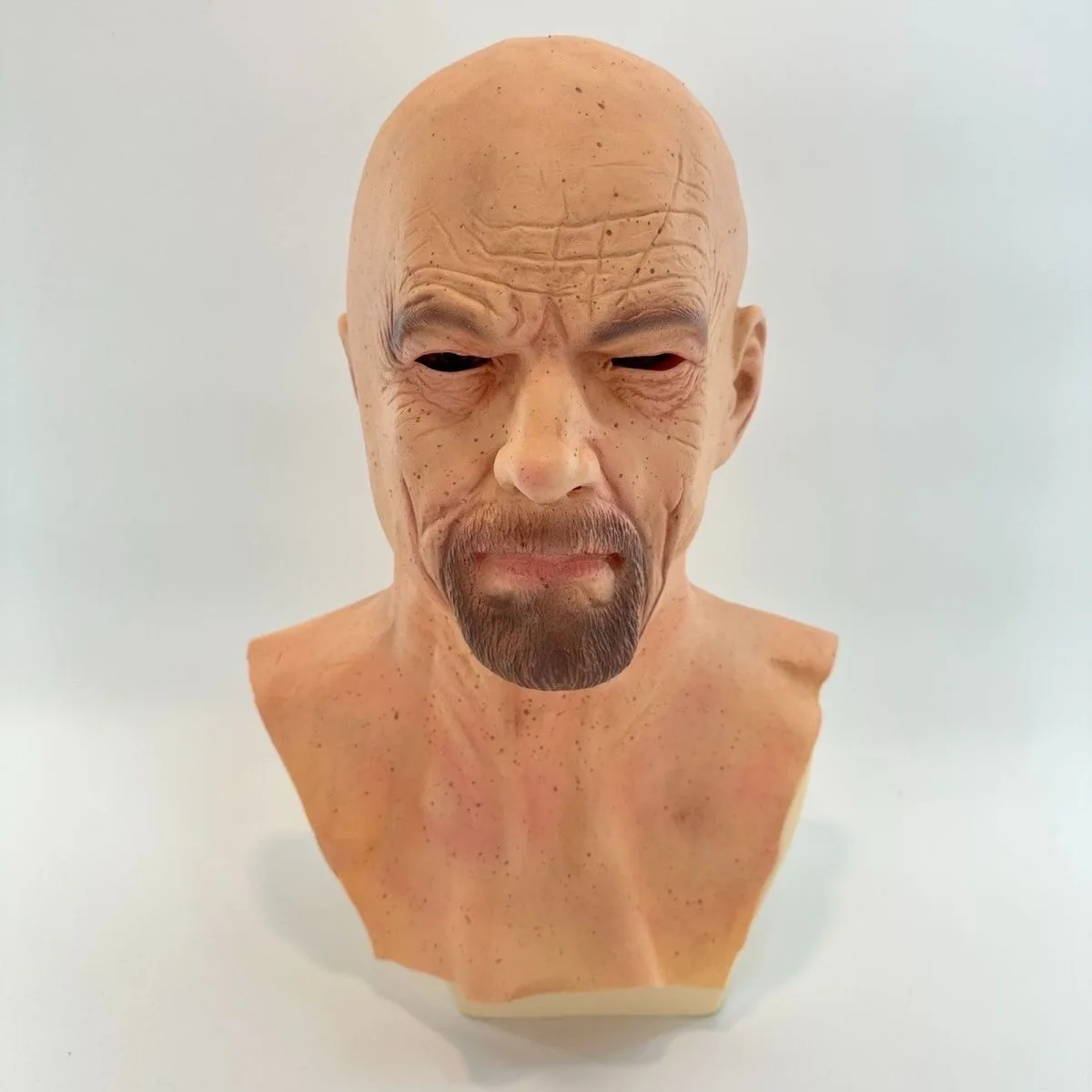 Realistic Halloween Latex Human Wrinkle Face Mask Halloween Old Man Full Head Mask Halloween Cosplay Headwear