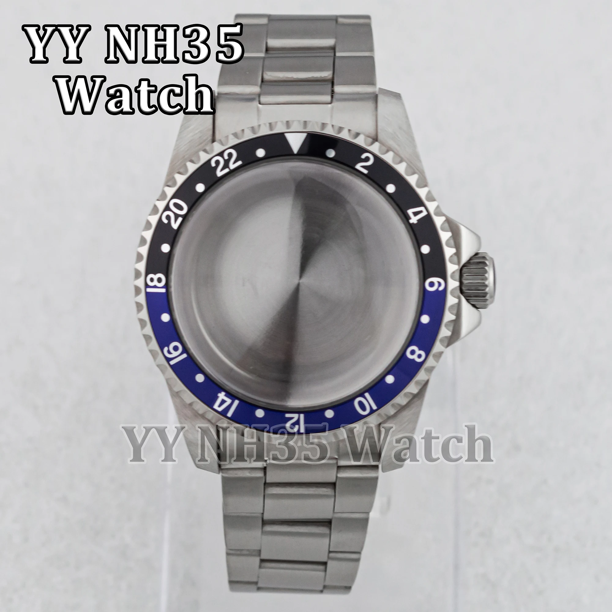 

NH35 Case 39mm Watch Case for SUB GMT Stainless Steel Watchband Sapphire Glass 10ATM Waterproof Case fit NH34/NH35/NH36 Movement