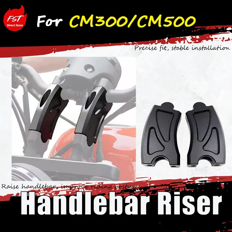 For the CM300/CM500 model add accessories to raise the handlebar and increase the height of the brake lever and the brake button