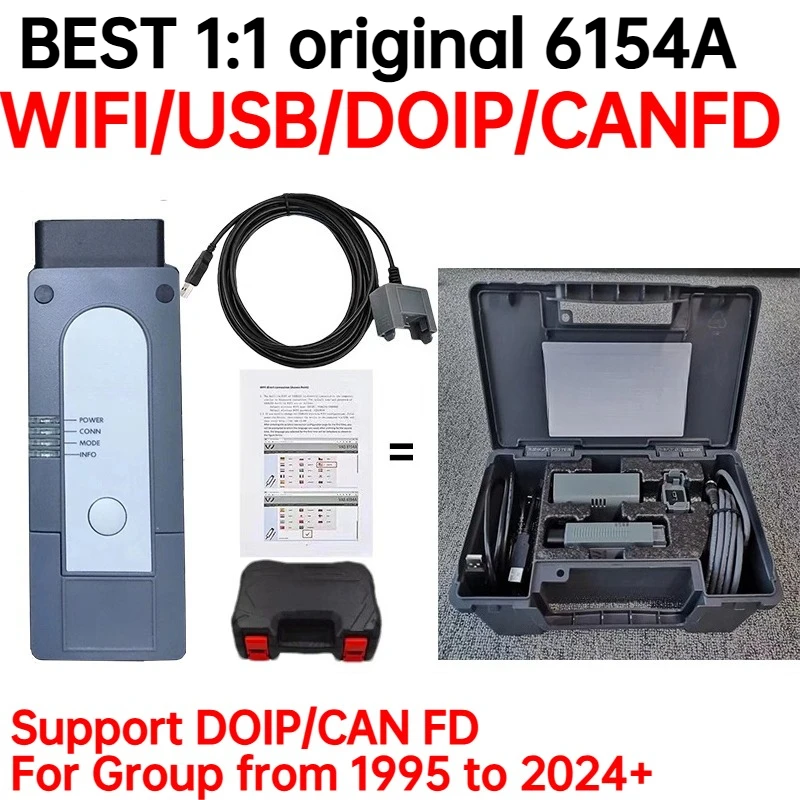 

BEST 1:1 FOR VAS6154A WIFI For ODIS Scanner support CAN FD and DoIP Protocol Car Scanner Full System Diagnostic Programming Tool