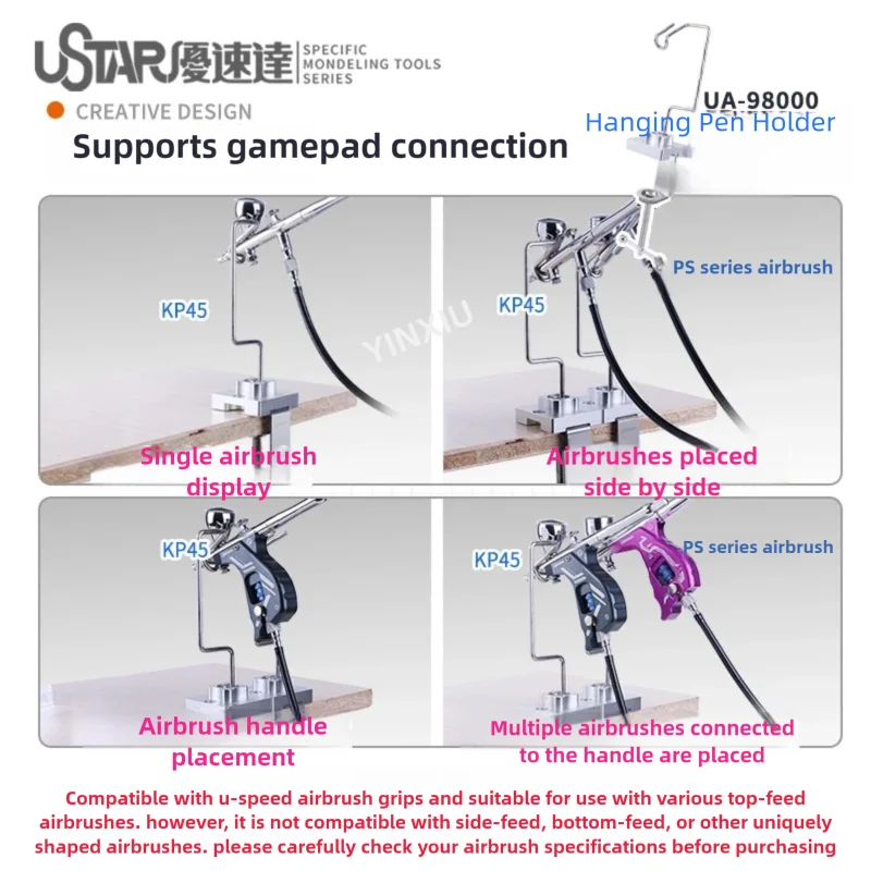 USTSR Hanging Metal Airbrush Holder DIY Tool for Gundam Model Making Assembly Hobby Accessories