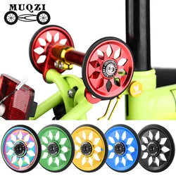 MUQZI 1Pair Easy Wheels For Brompton Folding Bike CNC Ultralight Alloy Easywheel