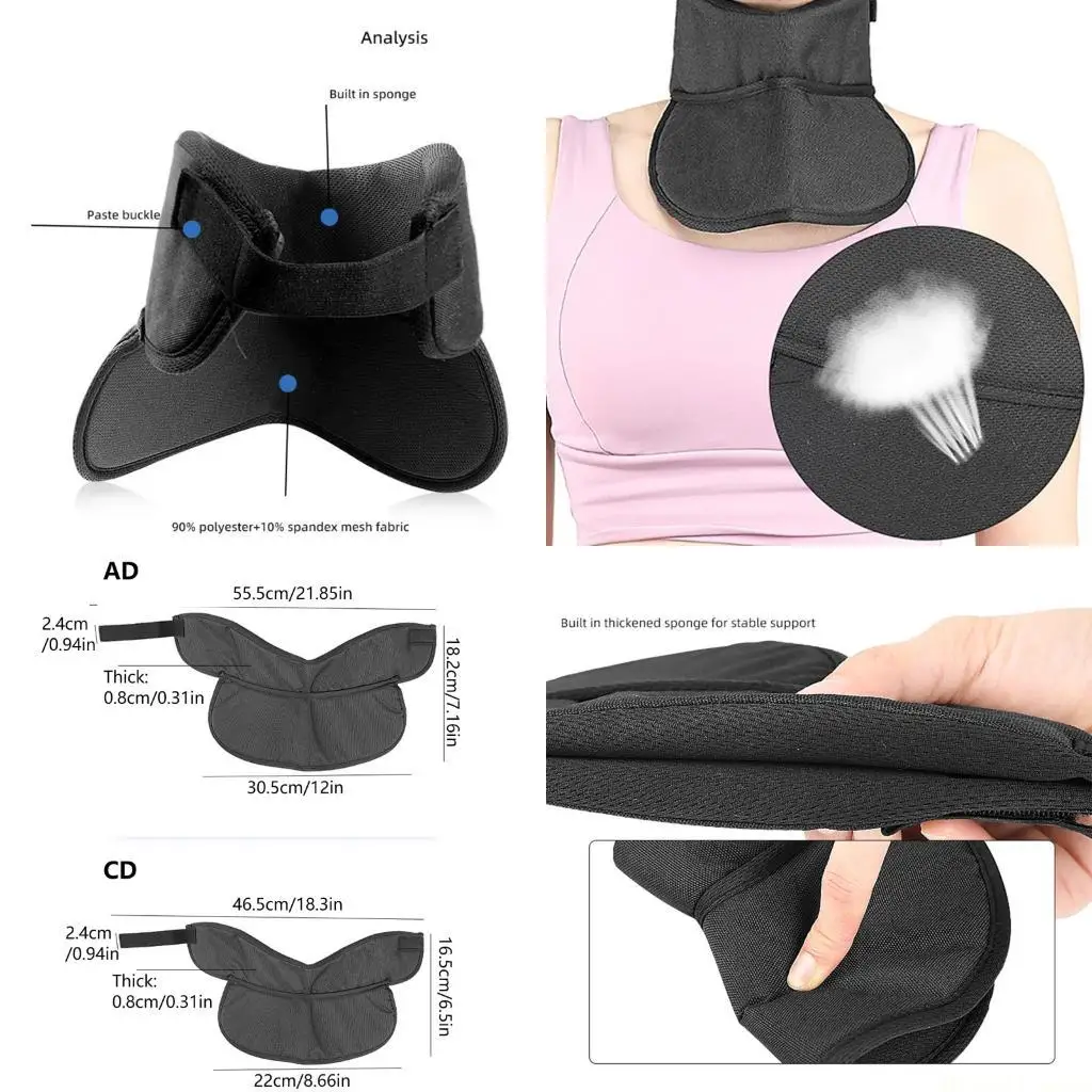 

31BE Adjustable Secure Fixing Neck Support Guard for Ice Hockey Training Sports