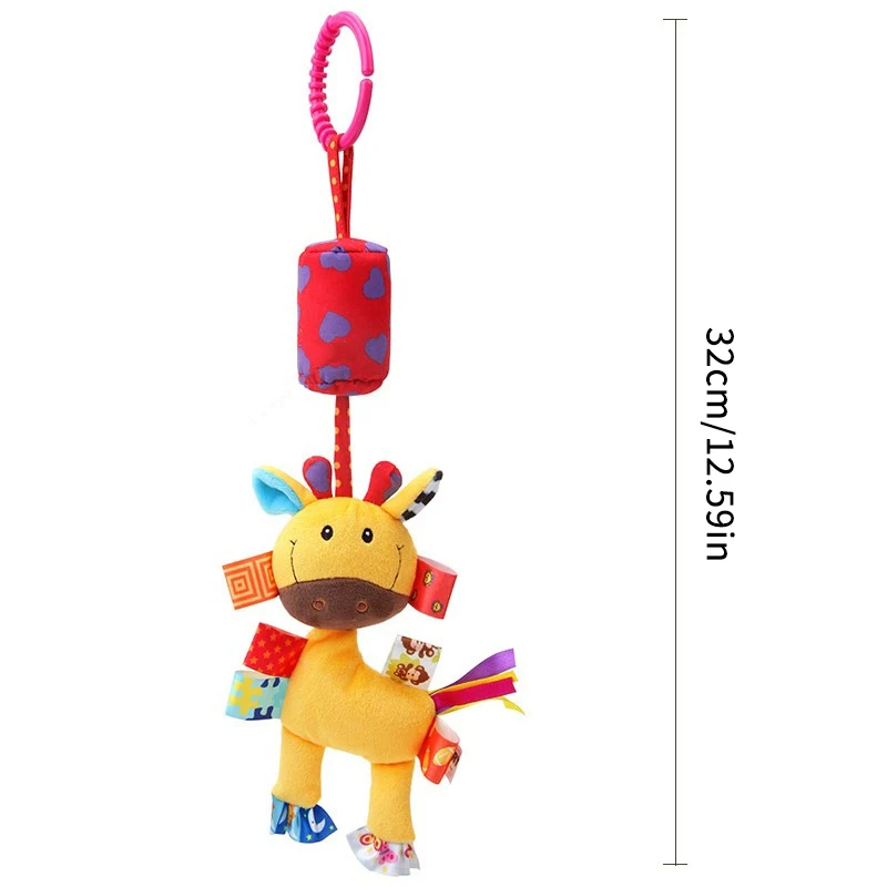 【BS】Sensorische Hängespielzeuge für Neugeborene, weiche Frühlernspielzeuge, Kinderwagen, Babybett, Kinderbett mit Beißring für Kleinkinder