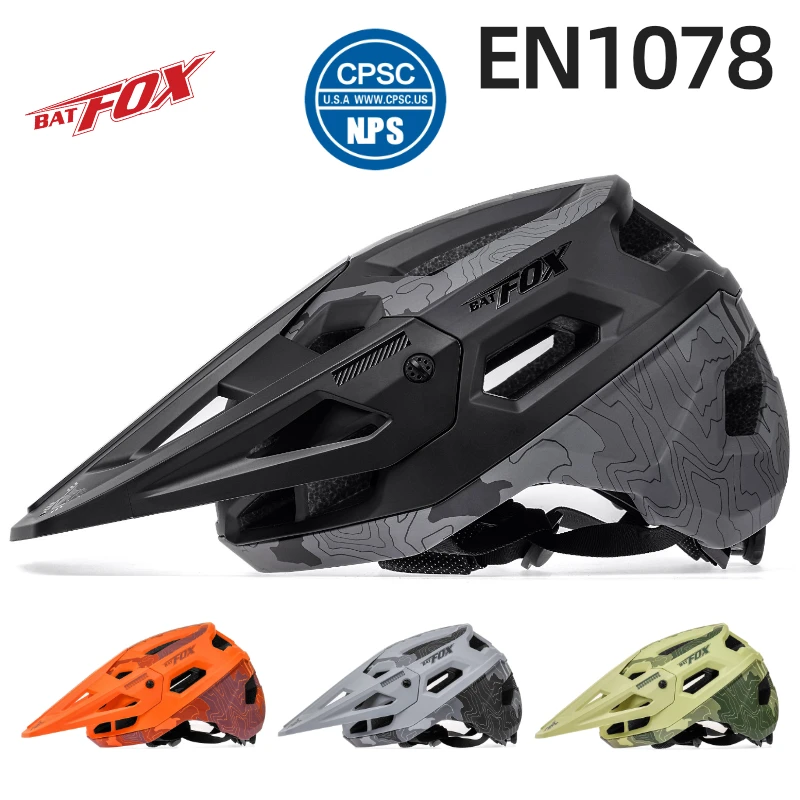 BATFOX MTB Cycling Helmet Integally-molded Ultralight Four Season Universal Road and Mountain Breathable Safety Electric Helmets