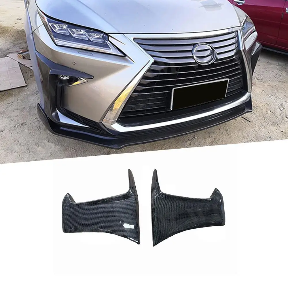 

Carbon Fiber FRP Front Bumper Side Canards Foglamp Eyelids Trim Covers For Lexus RX300 RX450H 2016-2020 Car Styling