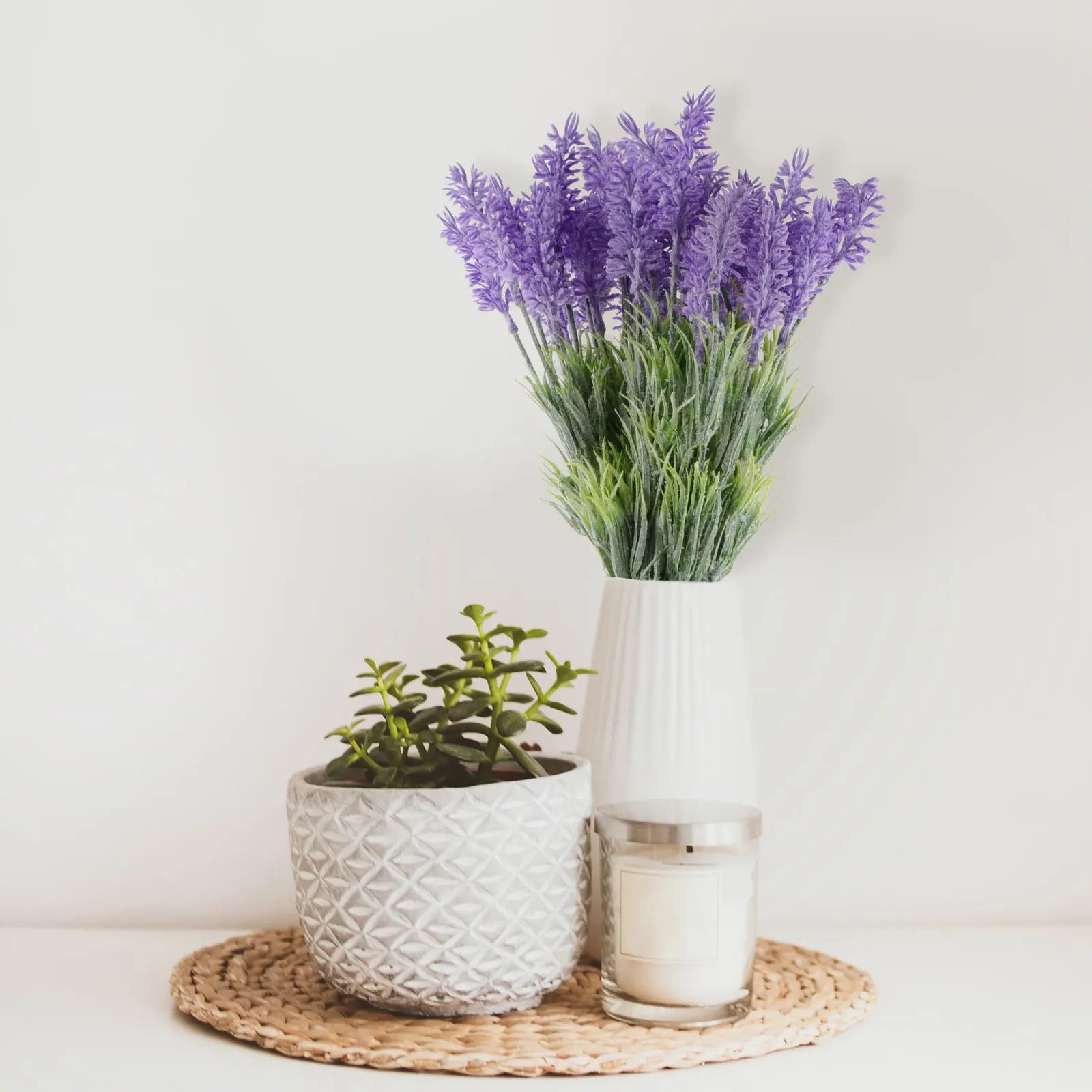 

6 Pcs Artificial Lavender Faux Plants Indoor Ornament Flower Bouquet Bride Fake Flowers