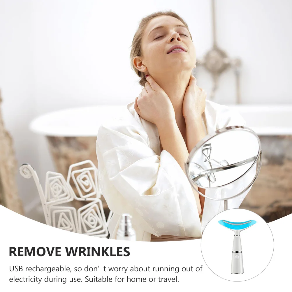

1Set Neckline Massager Neck Beauty Instrument Portable USB Rechargeable Durable ABS Material Anti-Wrinkle Neck Care Double Chin
