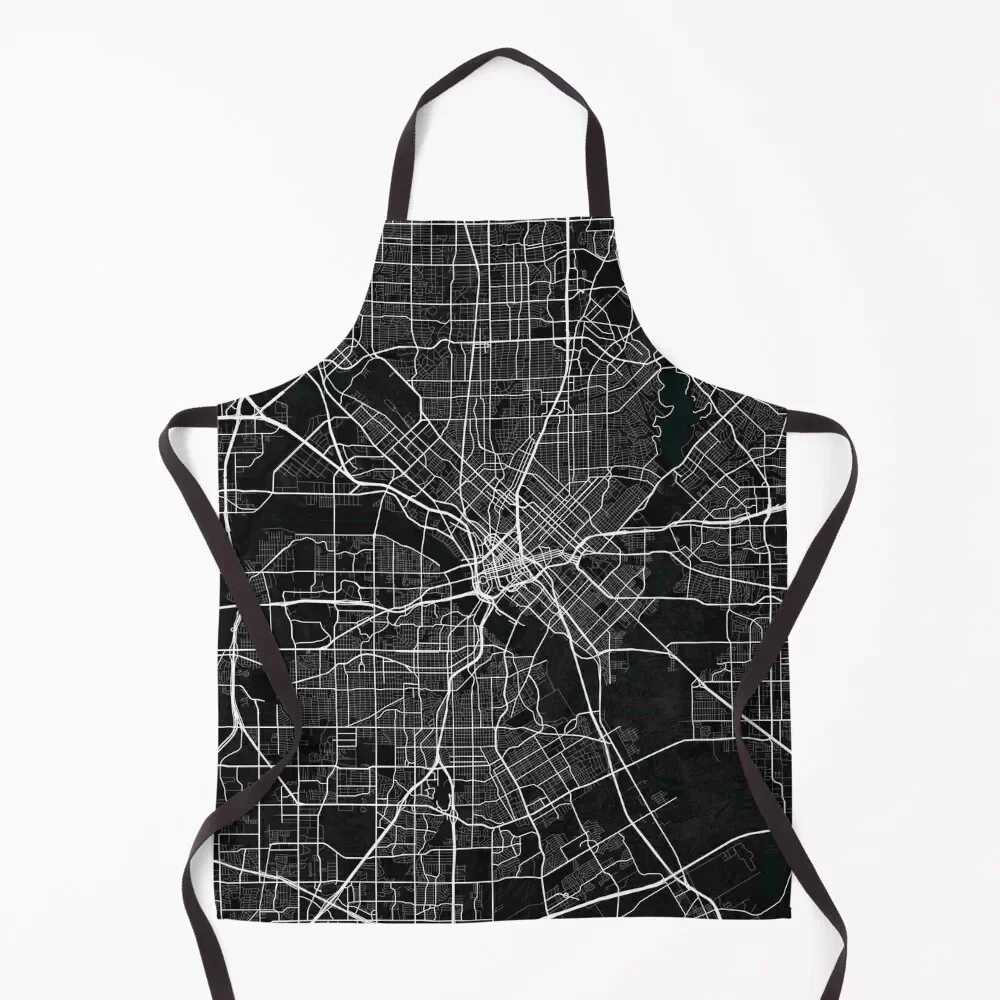 Dallas City Map of the United States - Dark Apron Kitchen And Home Items Womens Dresses Apron