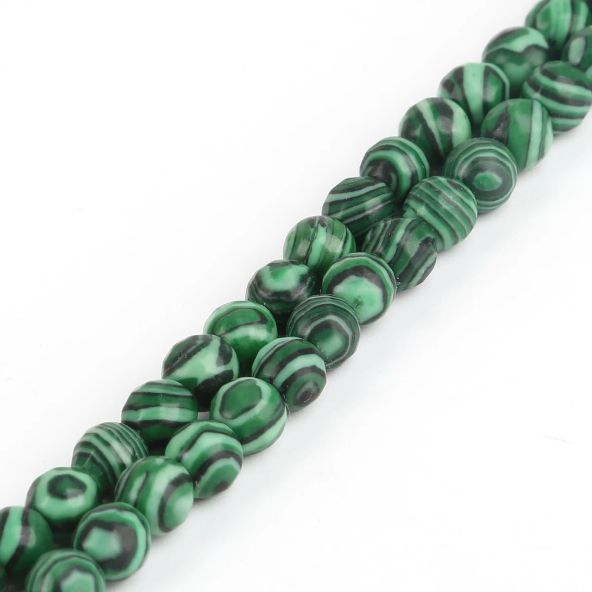 Natürlicher grüner Malachit, runder Stein, lose Abstandsperlen für die Schmuckherstellung, handgefertigte DIY-Armbänder, Halsketten-Zubehör – Detail 3