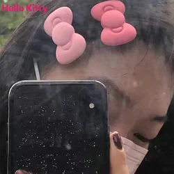 Pinza de pelo de Hello Kitty para mujer, horquillas creativas, pinzas para el pelo Kawaii, lazo para niña, accesorios para el cabello femeninos, regalos