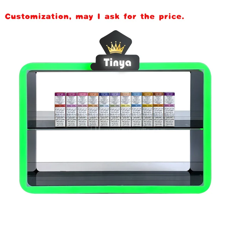 

на заказ. Пользовательский дымовой магазин, полки для сигарет, витрина, стойка, RGB светодиодная подсветка, витрина