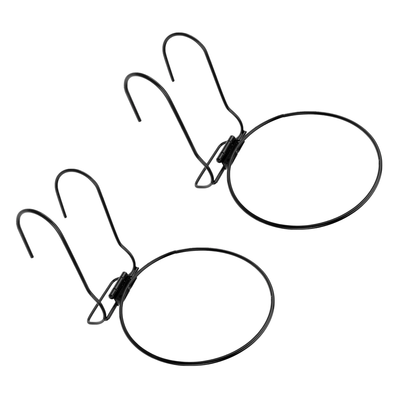 

2Pcs Hanging Flower Pot Simple Iron Rack Durable Plant Pot Display Home Decor Ventilation Drainage Design Suitable Indoor
