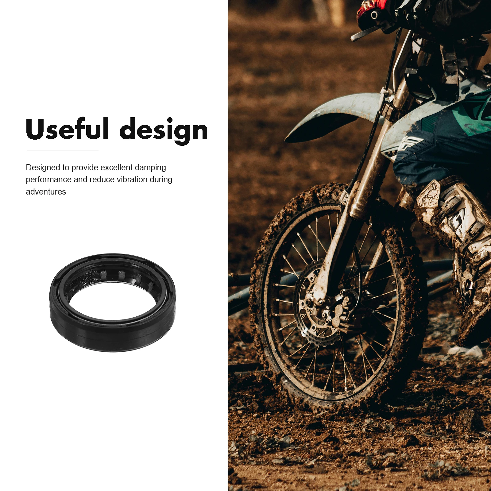 

2PCS Motorcycle Fork Oil Seal Kit Shock Absorber Waterproof Iron Front Damper 33x43x10 5mm Off Road Bikes 50CC 160CC Damping