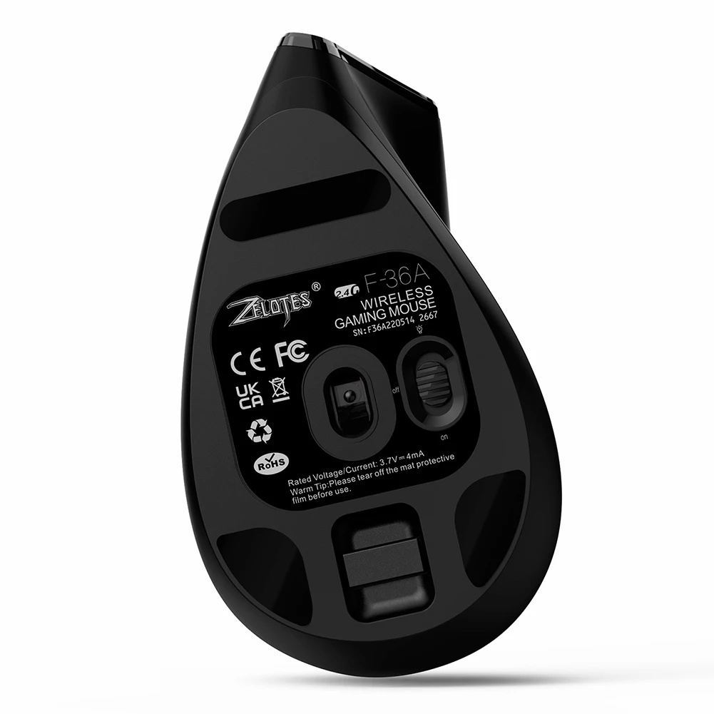 ZELOTES F-36A Optical 2.4G Mouse 6 Buttons Computer PC Accessories Wireless Rechargeable Mice 2400 DPI Adjustable