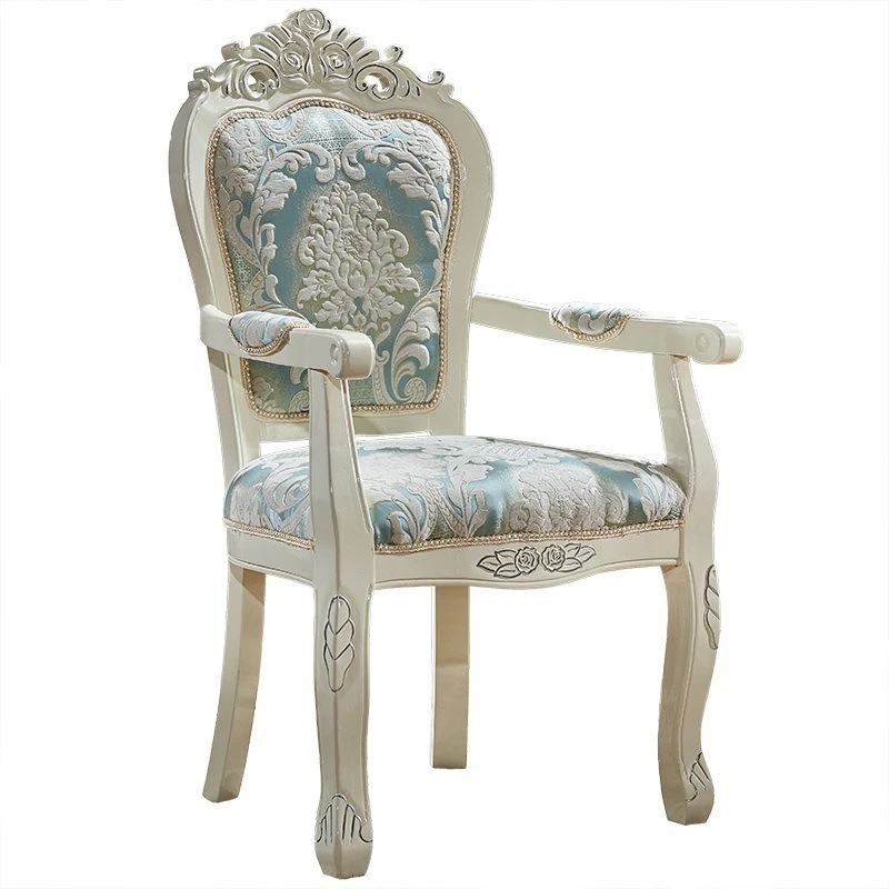 Dining chair casual simple solid wood back chair, desk computer chair, home European armchair