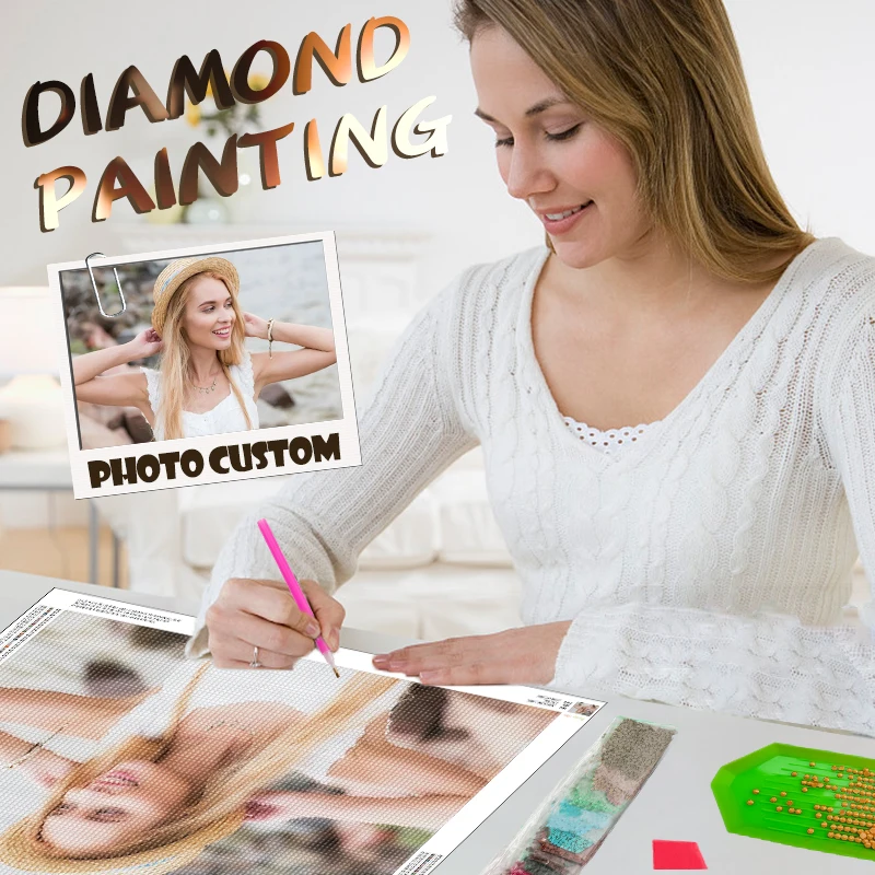 

Photo Custom Full Square/Round Diamond Painting Pets And Family Photo Custom Cross Stitch Picture Of Rhinestone Diy Diamond Emb