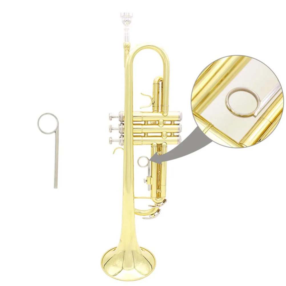

Trumpet Finger Ring Metal Puller Musical Instruments Accessories Part Wear Resistant Rust Proof Lightweight Portable Fits