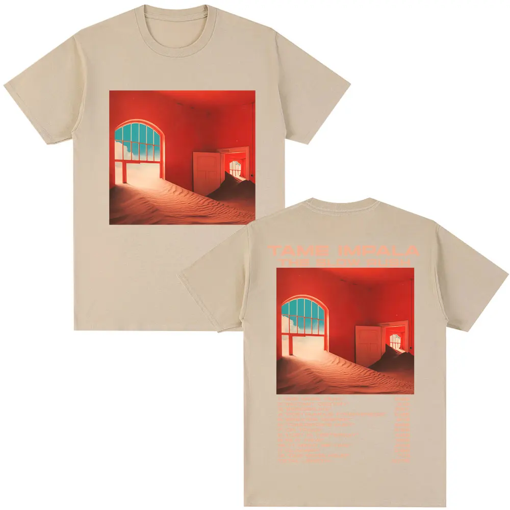 روك باند تيم إمبالا ألبوم الاندفاع البطيء تي شيرت الرجال النساء الهيب هوب خمر موضة تي شيرت المتضخم عادية القطن تي شيرت