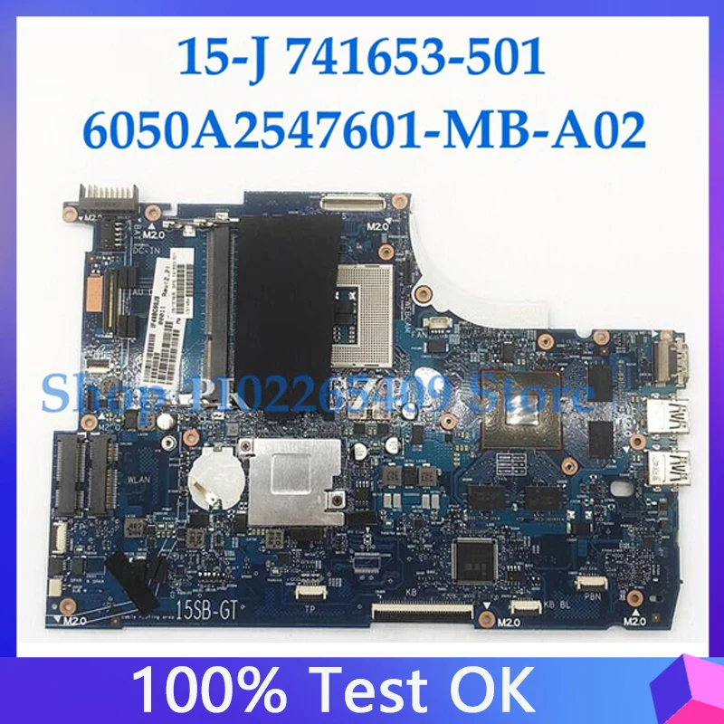 

741653-001 741653-501 741653-601 Mainboard For HP 15-J105TX 15-J Laptop Motherboard PGA947 DDR3 HM86 GT750M 4GB 100%Working Well