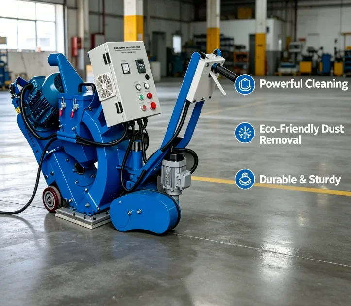 Customized 24 Months Factory Price CE/ISO9001 Approved Portable Self-propelled 8inch Coating Shot Blasting Machine With Vacuum