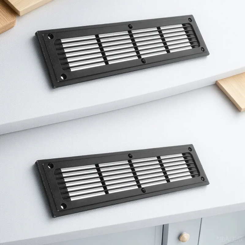 

2 pcs Louvered Grill Cover For Central Air Conditioning Floor Ventilation Rv Bus Air Vent Covers Trailer Black