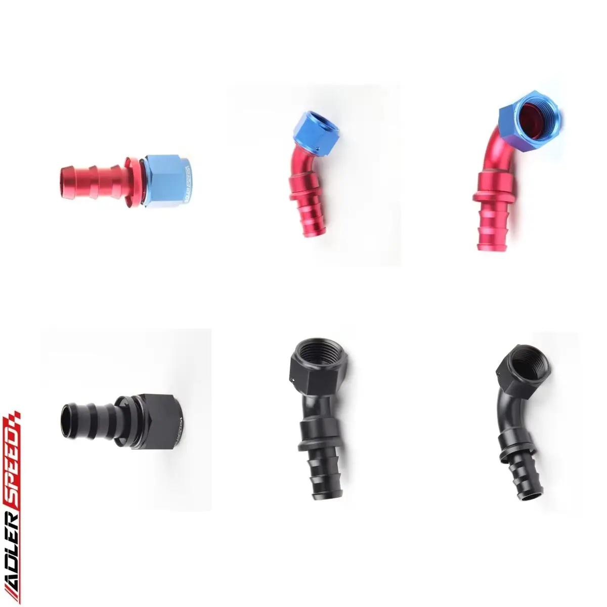 

Универсальный AN16 AN12 AN10 Нажимные фитинги для шланга, фитинг для шланга охладителя мазута 0, 45, 90 180 градусов, многоразовый соединительный адаптер