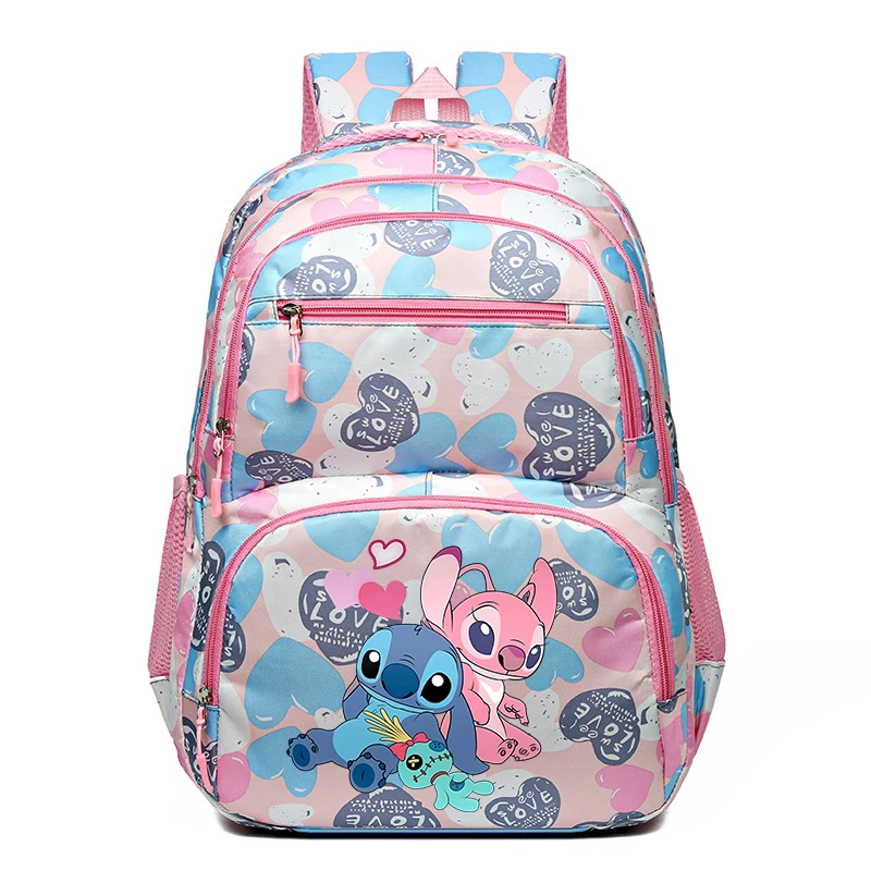 Lilo & Stitch Disney Plecak dla dzieci Dziewczyna Anime Plecak Kawaii Nastolatek Tornister o dużej pojemności Torba studencka Plecak Prezent